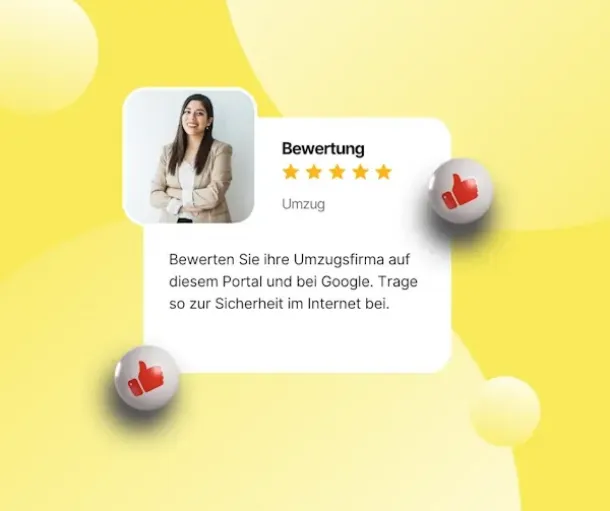 Bewerte Deinen Umzug und Dein Umzugsunternehmen.