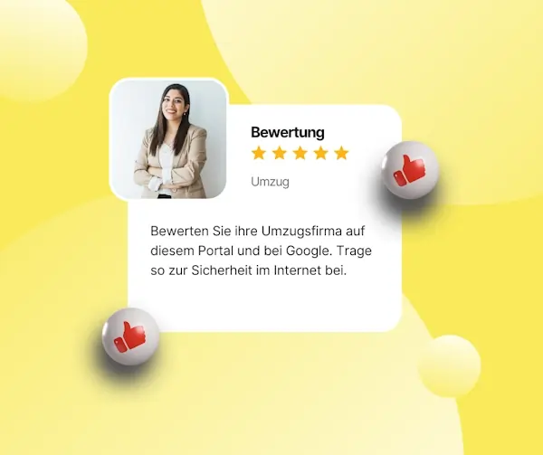 Bewerte Deinen Umzug und Dein Umzugsunternehmen.